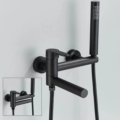 SaniSupreme Marbella doucheset badset opbouw mengkraan 2 weg met smalle handdouche mat zwart