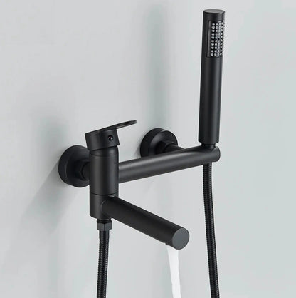 SaniSupreme Marbella doucheset badset opbouw mengkraan 2 weg met smalle handdouche mat zwart