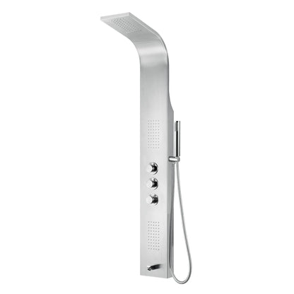 SaniSupreme massage douchepaneel Creavit 160x20x7 cm Mat Chroom