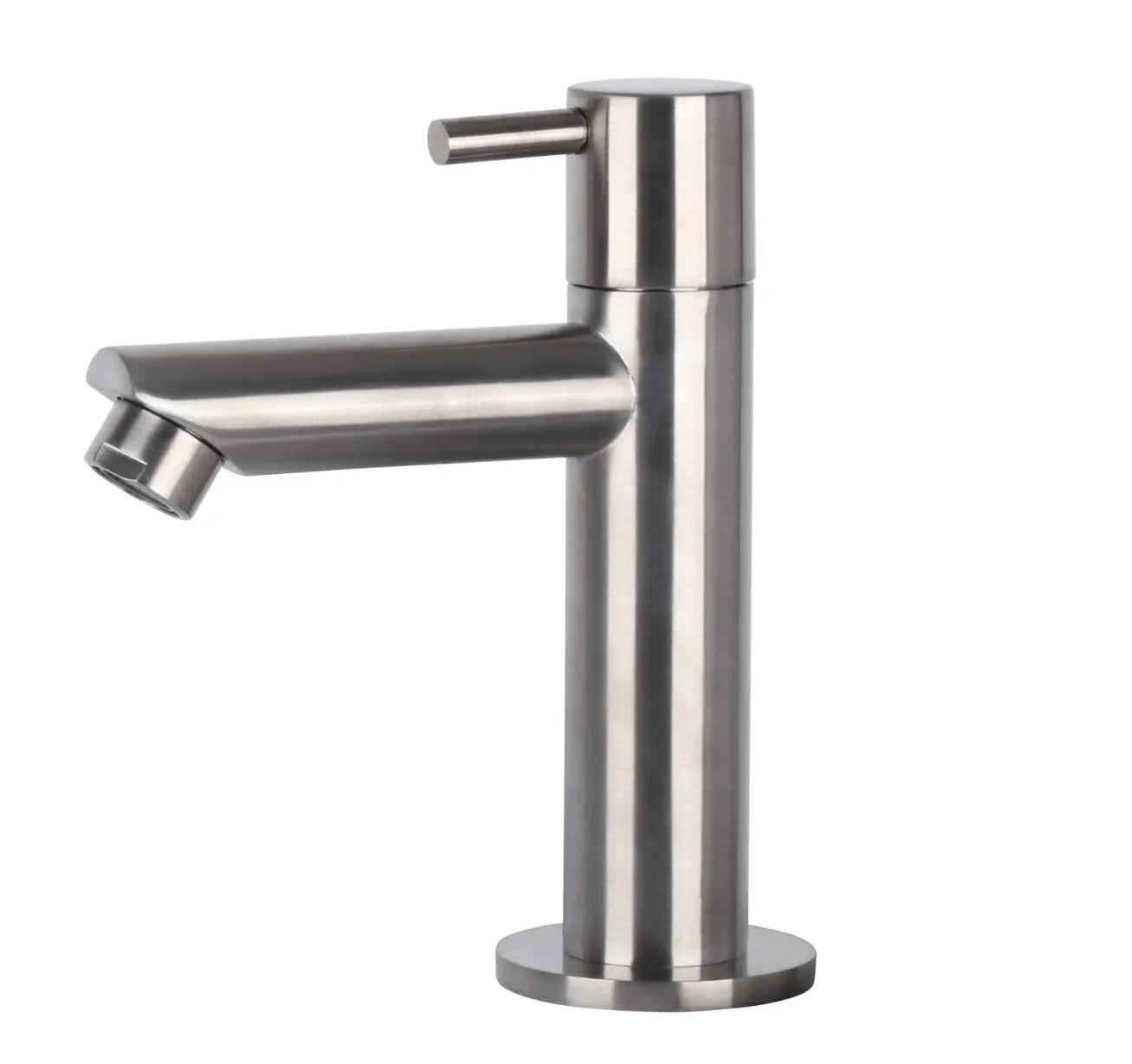 SaniSupreme mat chroom kraan/fonteinkraan toilet rechte uitloop