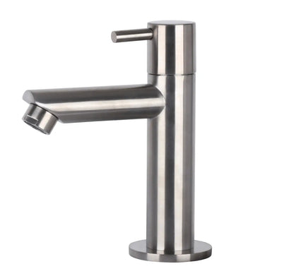 SaniSupreme mat chroom kraan/fonteinkraan toilet rechte uitloop