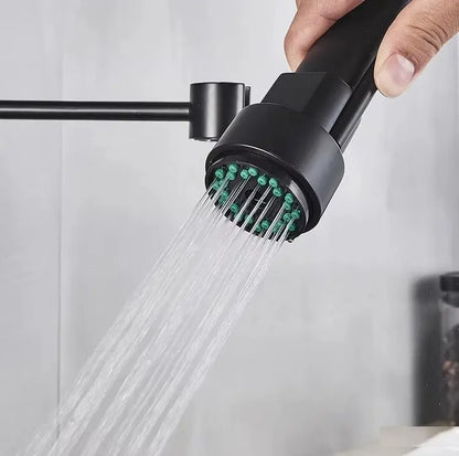 SaniSupreme Milan Keukenkraan met Sproeikop veer en extra uitloop mat zwart