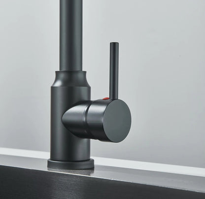 SaniSupreme Milan Keukenkraan met Sproeikop veer en extra uitloop mat zwart