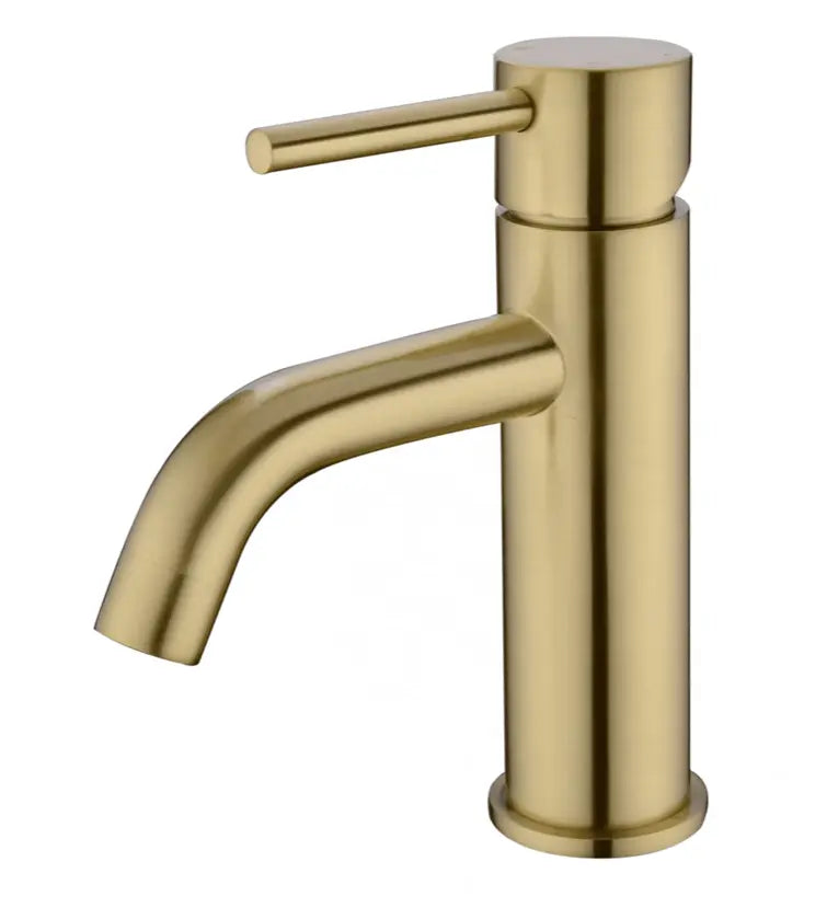 Sanisupreme Milano wastafelkraan Geborsteld Goud