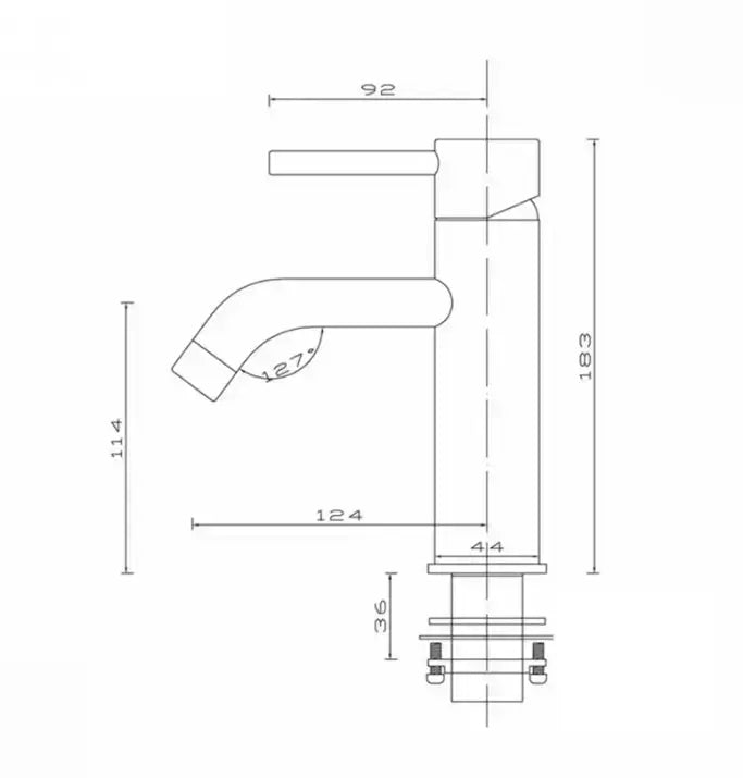 Sanisupreme Milano Wastafelkraan RVS