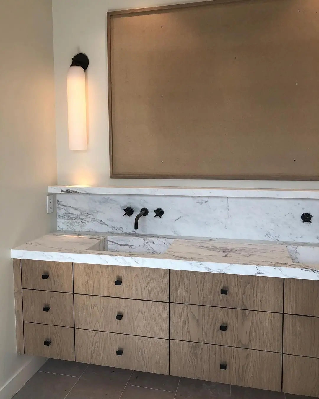 Sanisupreme Moderne Glazen Badkamer Wandlamp Melk Wit