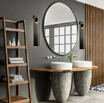 Sanisupreme Moderne Glazen Badkamer Wandlamp Rookglas Grijs