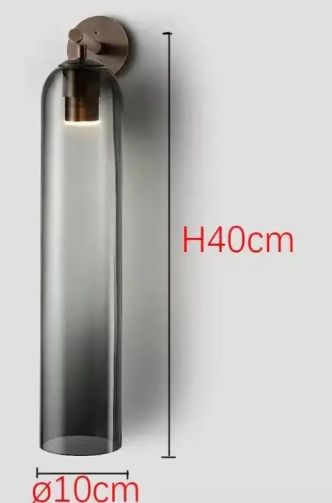 Sanisupreme Moderne Glazen Badkamer Wandlamp Rookglas Grijs