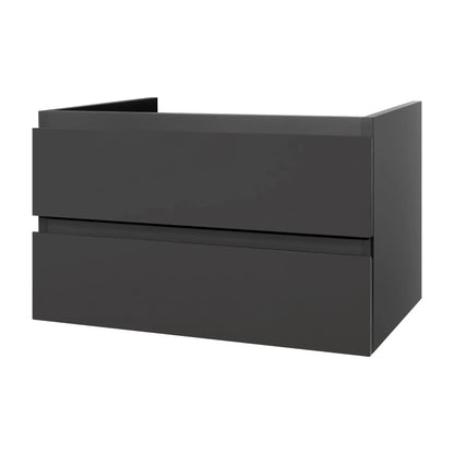 SaniSupreme® Monaco Badmeubel 100 mat antraciet grijs keramische wastafel wit