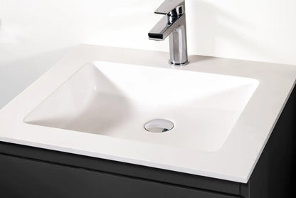 SaniSupreme® Monaco Badmeubel 100 mat antraciet grijs keramische wastafel wit