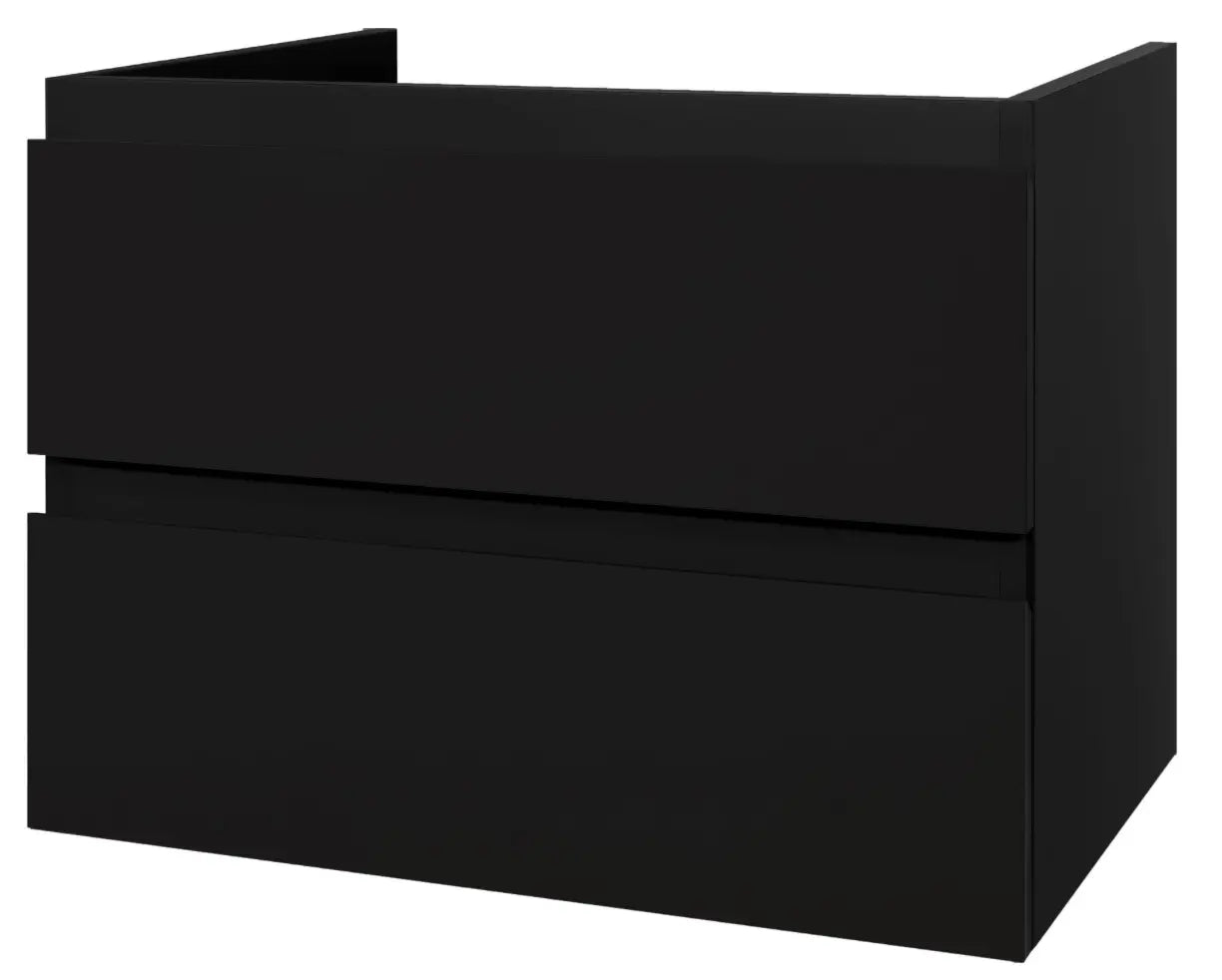 SaniSupreme® Monaco Badmeubel 60 cm mat zwart keramische wastafel wit