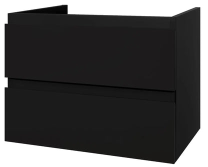 SaniSupreme® Monaco Badmeubel 60 cm mat zwart keramische wastafel wit