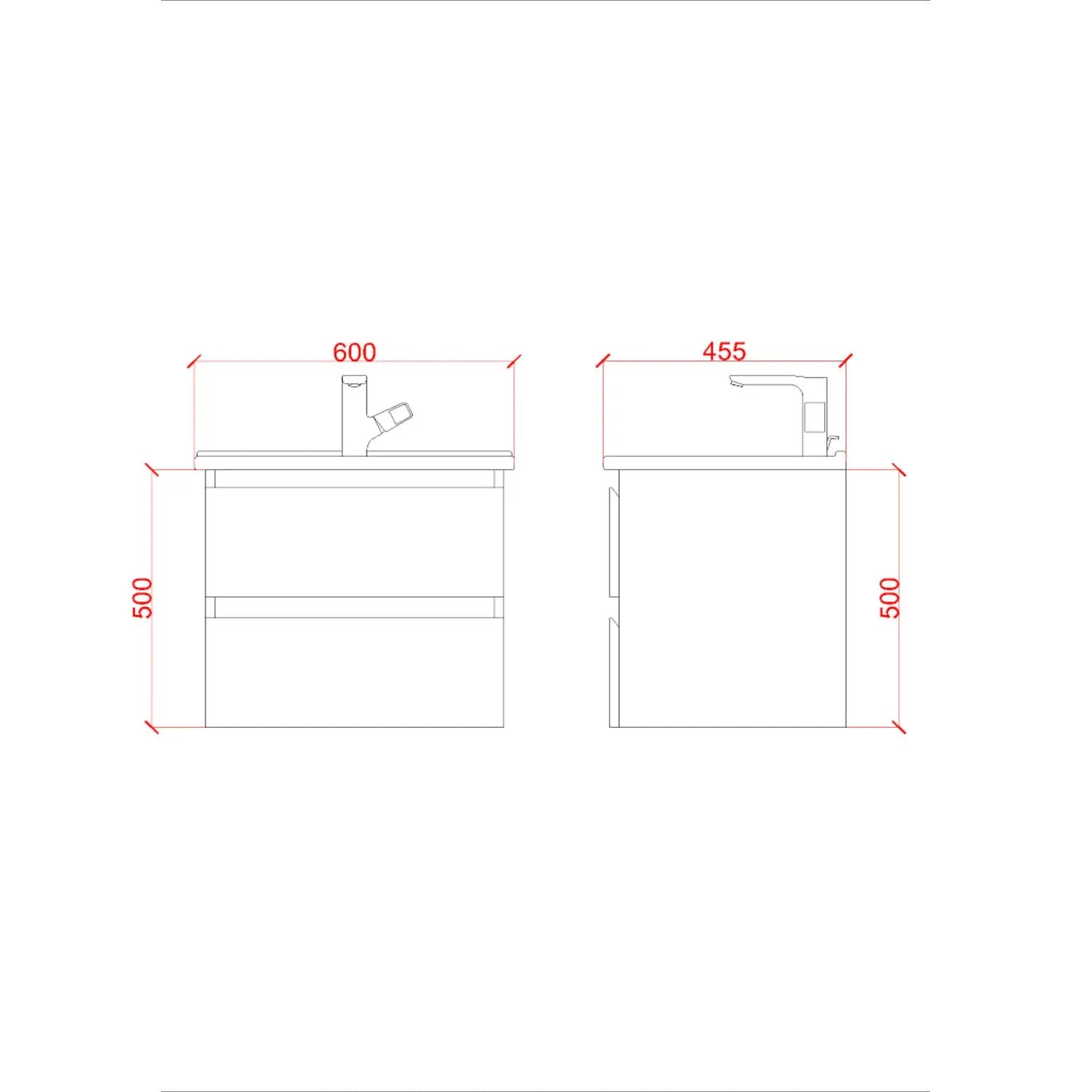 SaniSupreme® Monaco Badmeubel 60 licht eiken keramische wastafel wit