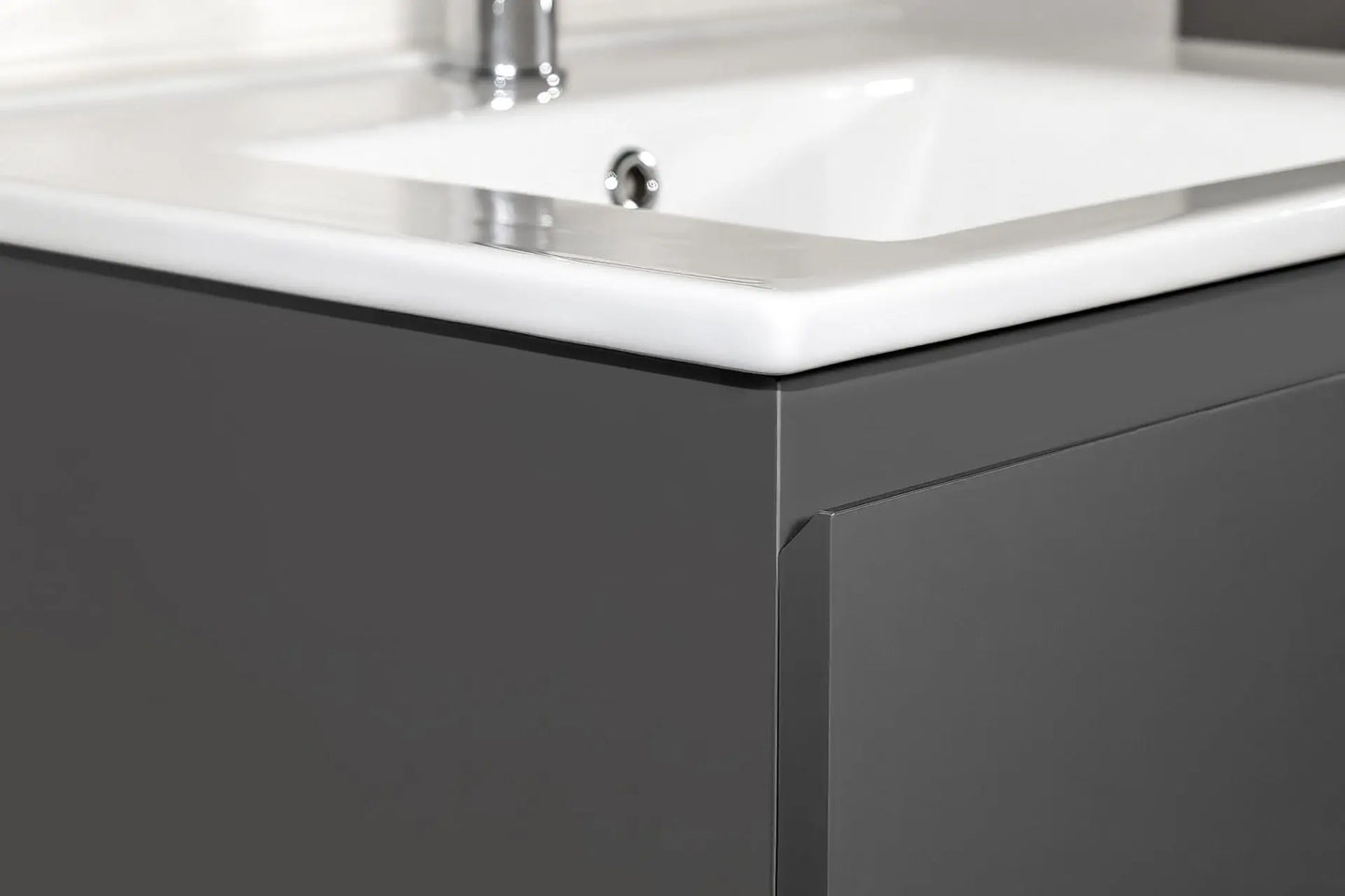 SaniSupreme® Monaco Badmeubel 60 licht eiken keramische wastafel wit