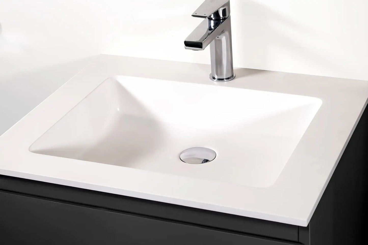 SaniSupreme® Monaco Badmeubel 80 mat antraciet grijs keramische wastafel wit