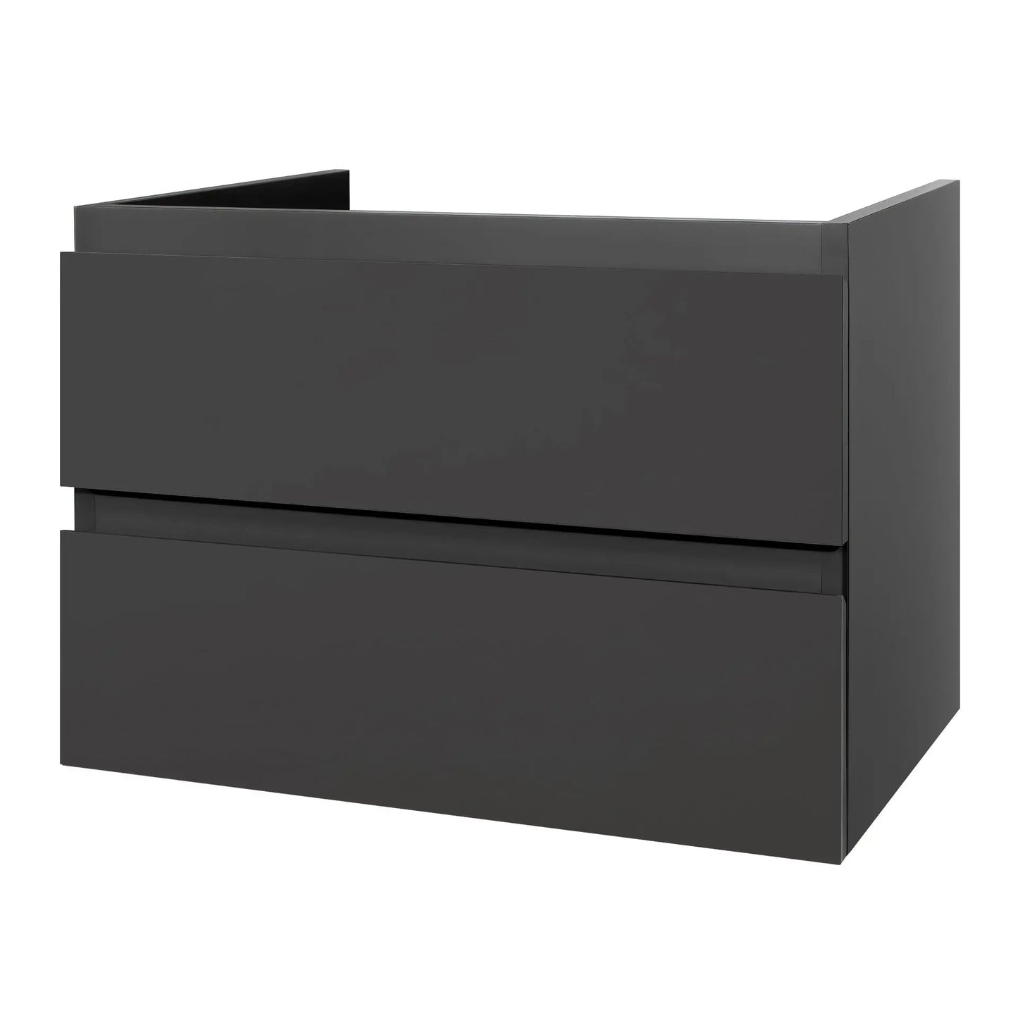 SaniSupreme® Monaco Badmeubel 80 mat antraciet grijs keramische wastafel wit