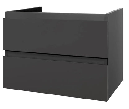 SaniSupreme® Monaco Badmeubel Onderkast 60 cm mat Grijs incl. Keramische wastafel