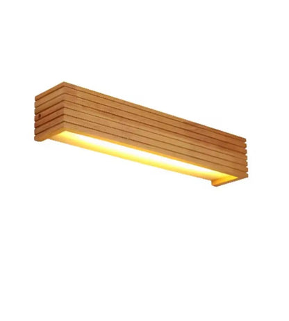 SaniSupreme Nordic Wandlamp Spiegellamp Hout warm licht 35 cm