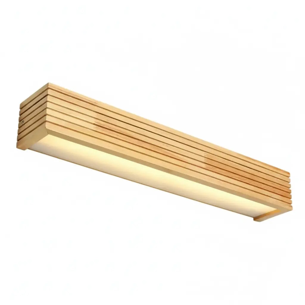 SaniSupreme Nordic Wandlamp Spiegellamp Hout warm licht 45 cm SaniSupreme