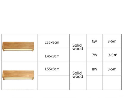 SaniSupreme Nordic Wandlamp Spiegellamp Hout warm licht 45 cm