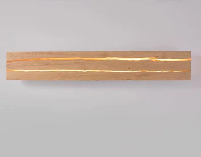 SaniSupreme NordicLux Wandlamp Spiegellamp Hout warm licht 50 cm.