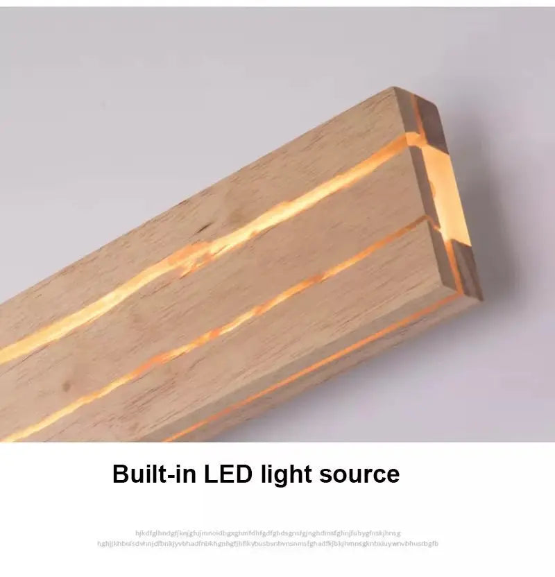 SaniSupreme NordicLux Wandlamp Spiegellamp Hout warm licht 50 cm.