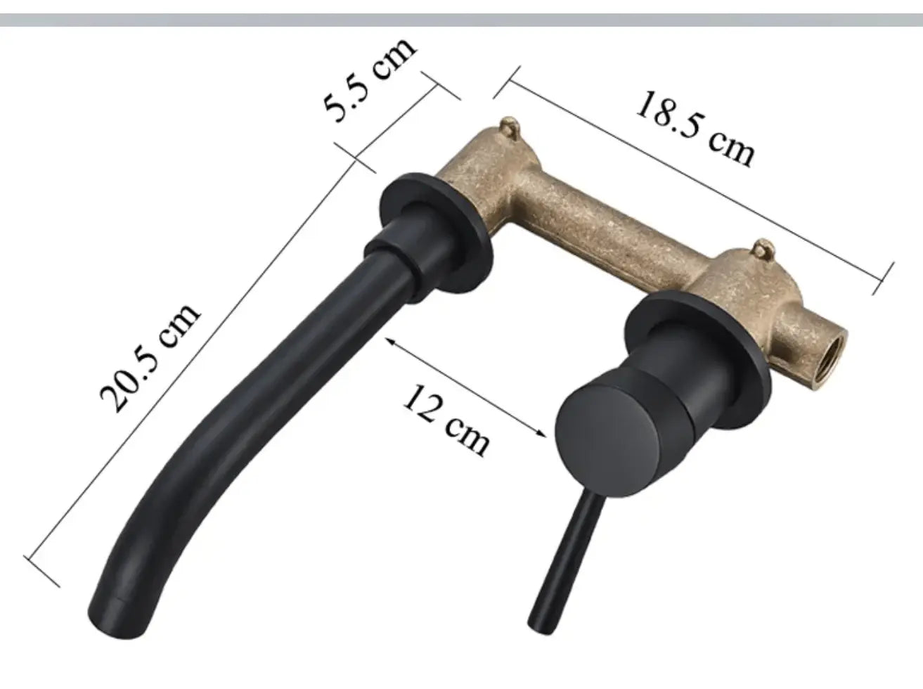 Sanisupreme Palermo Premium Wastafel kraan inbouw 21 cm. met bedieningshandel Chroom Glans