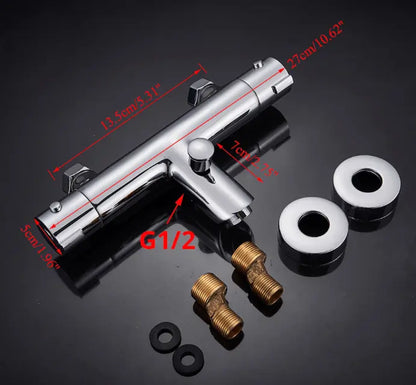 SaniSupreme Peru doucheset opbouw mengkraan 2 weg smal met ronde handdouche Chroom Glans