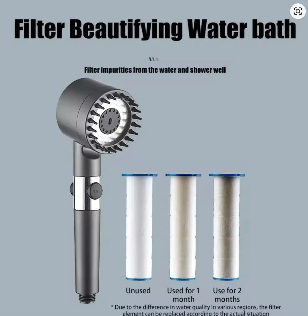 SaniSupreme PowerJet waterbesparende Handdouche met 3 Functies zwart