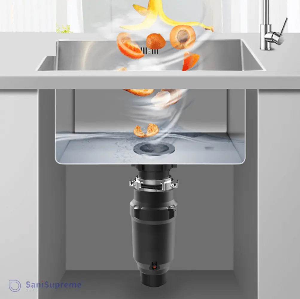 SaniSupreme® Premium Elektrische Gootsteenvermaler Voedselvermaler Keuken Gootsteen Zwart