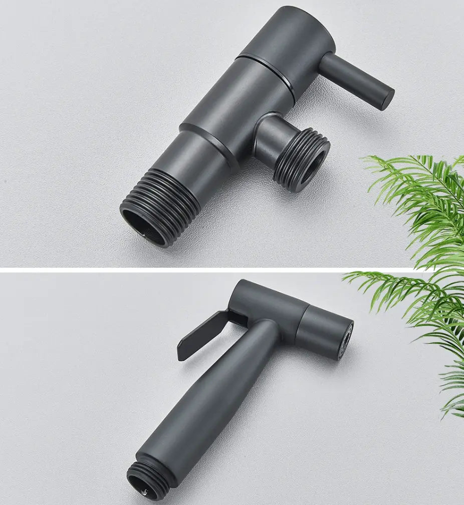 SaniSupreme ProLine Bidet handdouche komplete set mat zwart koud water