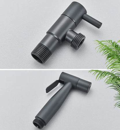 SaniSupreme ProLine Bidet handdouche komplete set mat zwart koud water