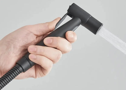 SaniSupreme ProLine Bidet handdouche komplete set mat zwart warm en koud water mengkraan