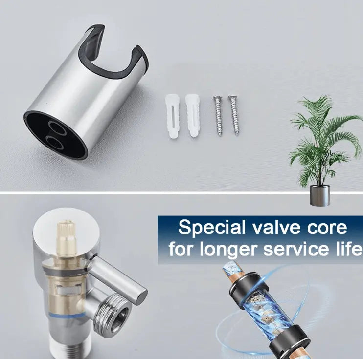 SaniSupreme ProLine Bidet handdouche komplete set RVS mat chroom RVS koud water