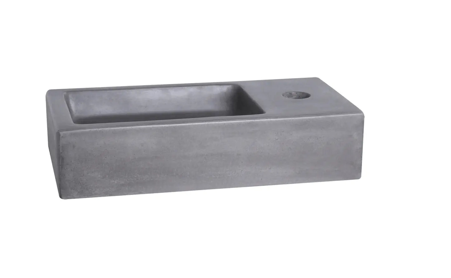 Sanisupreme Ravo fonteinset – Beton donkergrijs – Kraan gebogen mat zwart