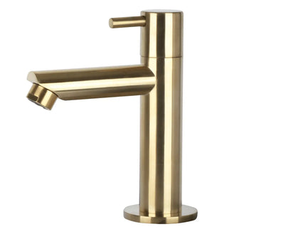 Sanisupreme Ravo fonteinset – Beton donkergrijs – Kraan recht mat goud