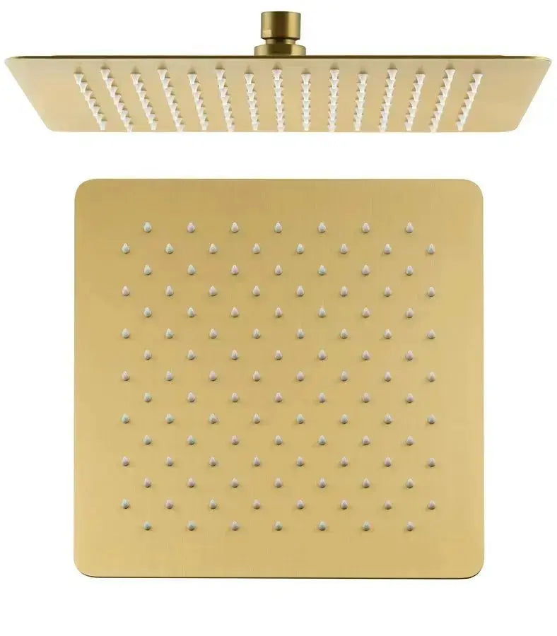 SaniSupreme Regendouche kop Douchekop geborsteld goud vierkant 30cm 10 inch