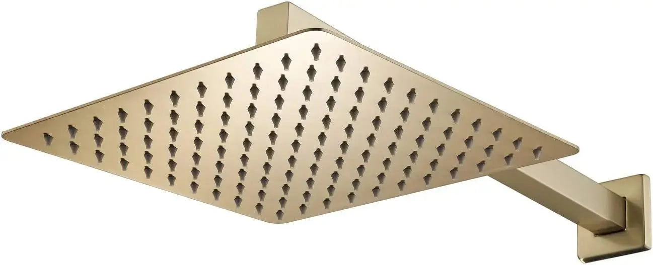 SaniSupreme Regendouche kop Douchekop geborsteld goud vierkant 30cm 10 inch