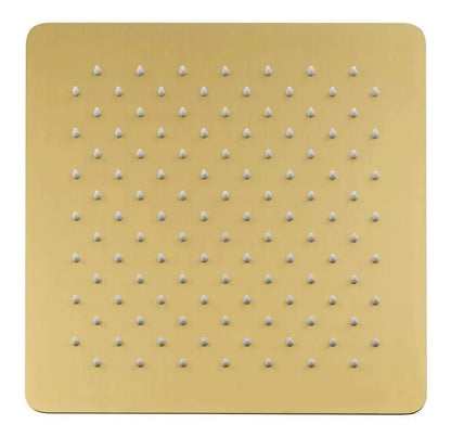 SaniSupreme Regendouche kop Douchekop geborsteld goud vierkant 30cm 10 inch