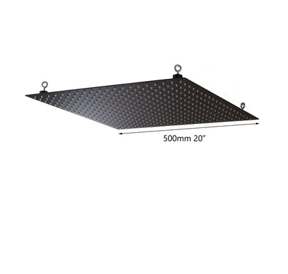SaniSupreme Regendouche kop Plafond mat zwart vierkant 50 cm 20 inch