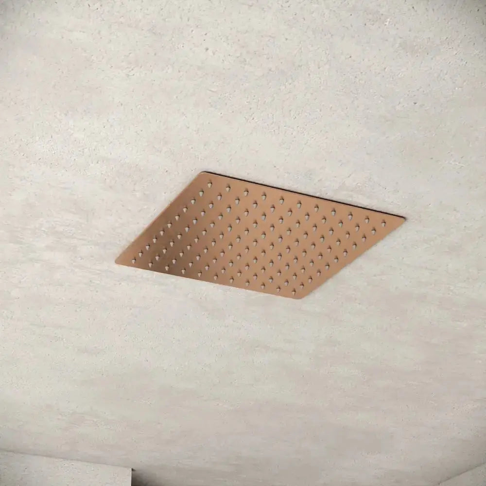 SaniSupreme Regendouche kop vierkant Hoofddouche Geborsteld Koper vierkant 30 cm - 12 inch