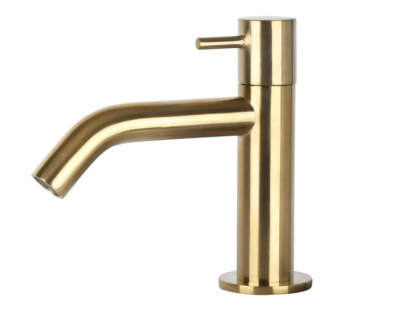 Sanisupreme Ribble fonteinset bombai black – Natuursteen – Kraan gebogen mat goud