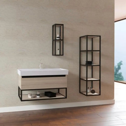 Sanisupreme Sharp Kolomkast - 30X35X135 cm - Hazelnoot