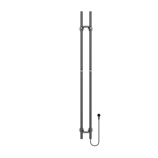 SaniSupreme SlimLine Handdoekverwarming Opbouw Badkamer Elektrische Radiator 120W - 150x16,8x12,7 met timer gunmetal