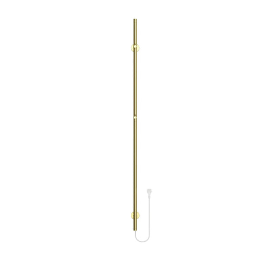 SaniSupreme SlimLine Handdoekverwarming Opbouw Badkamer Elektrische Radiator 60W - 150x6,3x12,7 met timer geborsteld goud