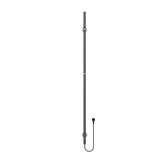 SaniSupreme SlimLine Handdoekverwarming Opbouw Badkamer Elektrische Radiator Enkel 60W - 150x6,3x12,7 met timer gunmetal
