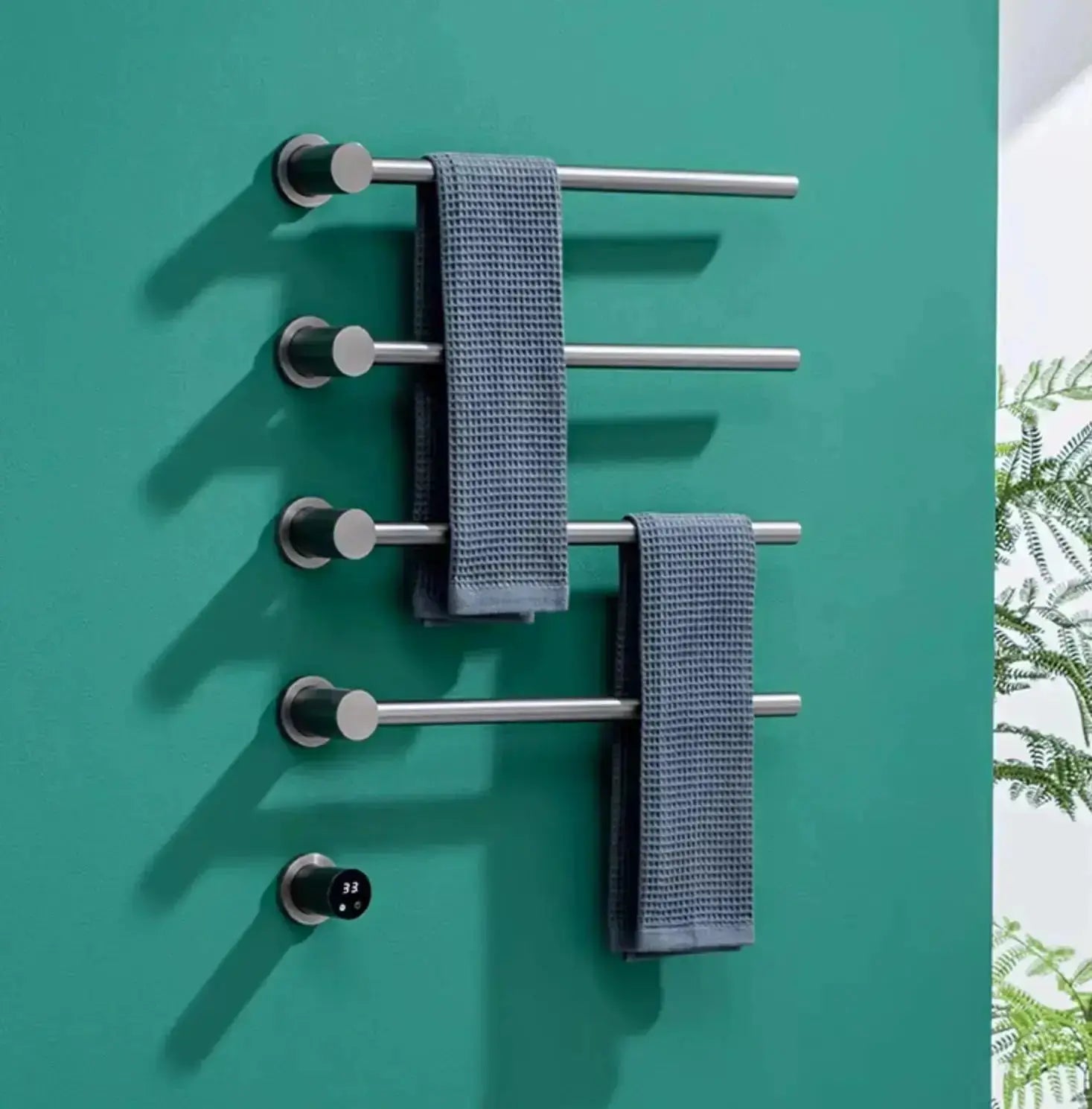 SaniSupreme SlimLine Inbouw Badkamer Elektrische Radiator Handdoekverwarming LCD chroom