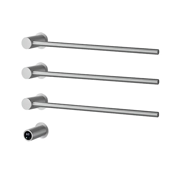 SaniSupreme SlimLine Inbouw Badkamer Elektrische Radiator Handdoekverwarming LCD SaniSupreme geborsteld rvs 3 armen