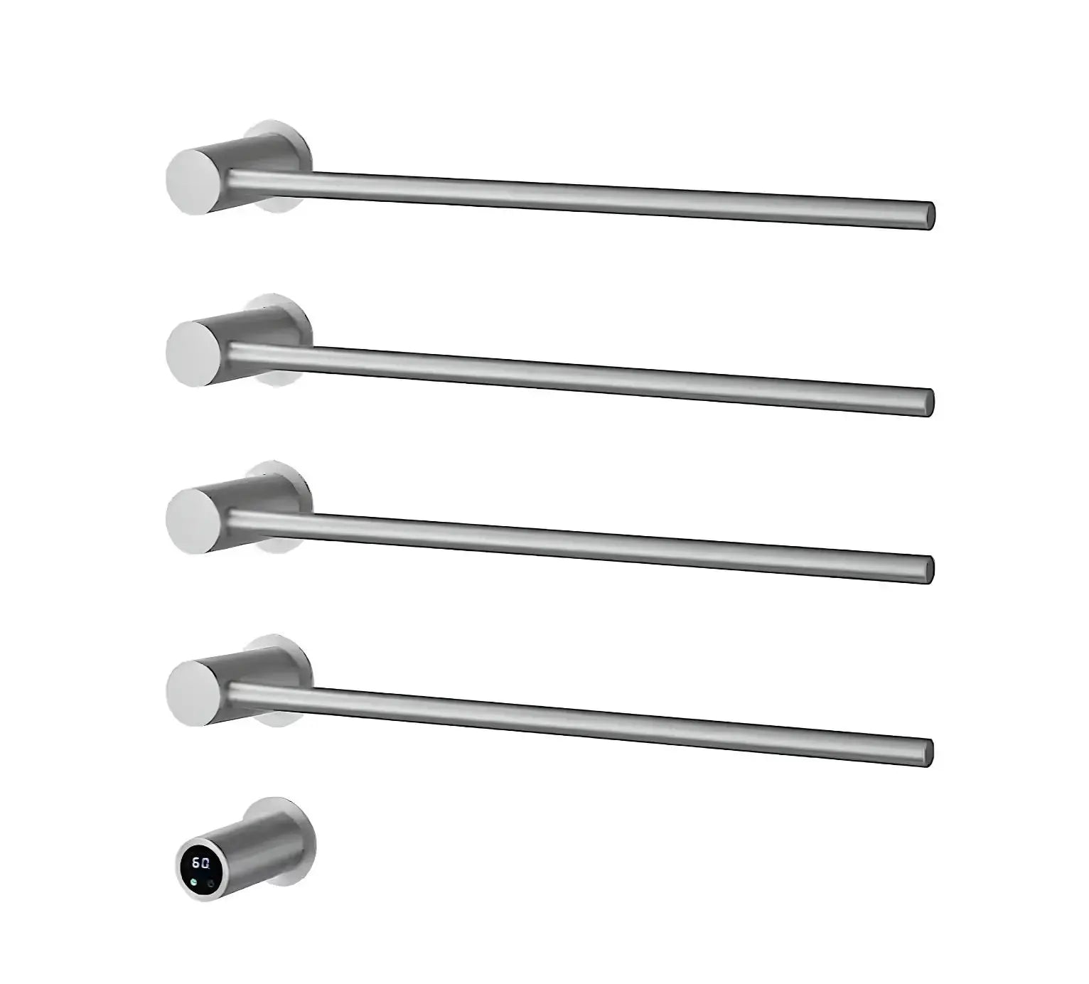 SaniSupreme SlimLine Inbouw Badkamer Elektrische Radiator Handdoekverwarming LCD Geborsteld RVS 4 armen