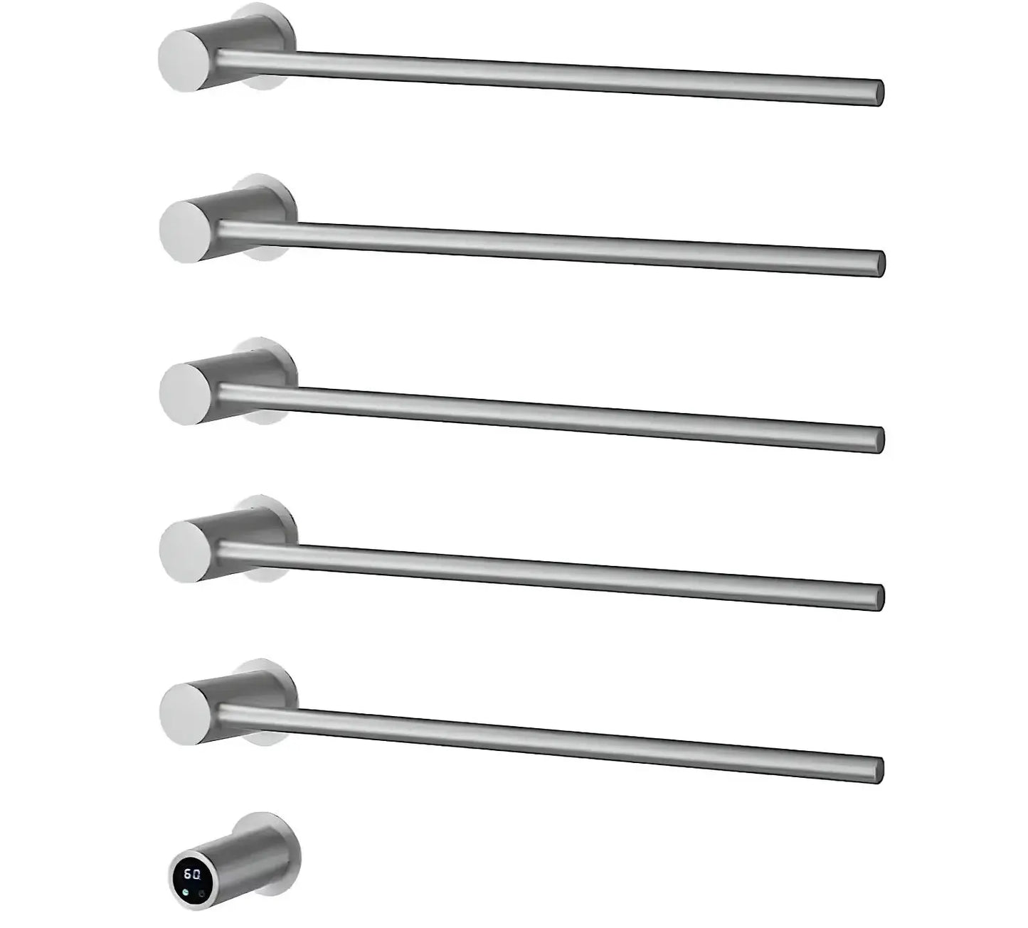 SaniSupreme SlimLine Inbouw Badkamer Elektrische Radiator Handdoekverwarming LCD geborsteld RVS SaniSupreme